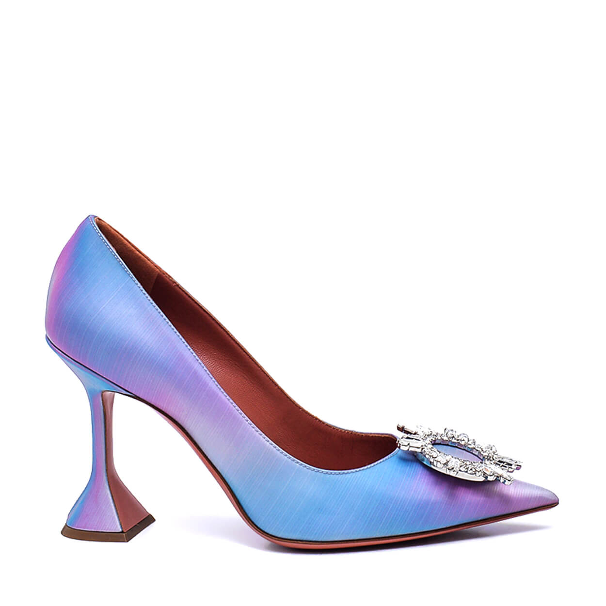 Amina Muaddi - Purple & Blue Begum Crystal Embellished Pumps 38